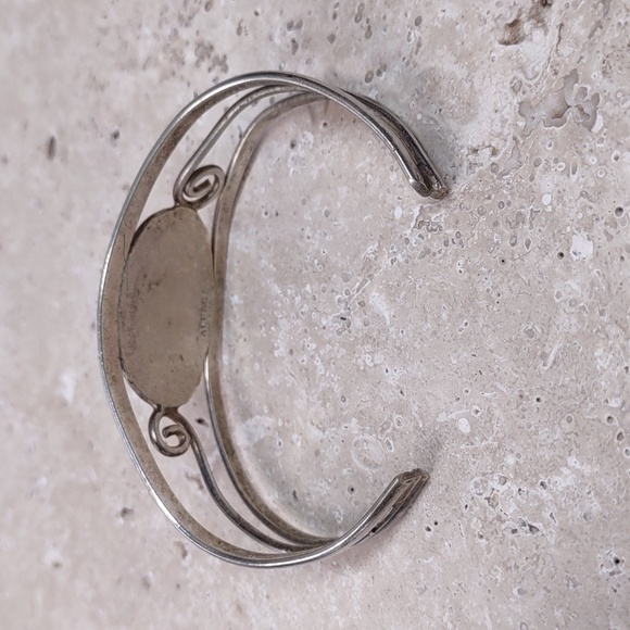 Alpaca Silver Inlay Cuff Bracelet - Picture 4 of 7